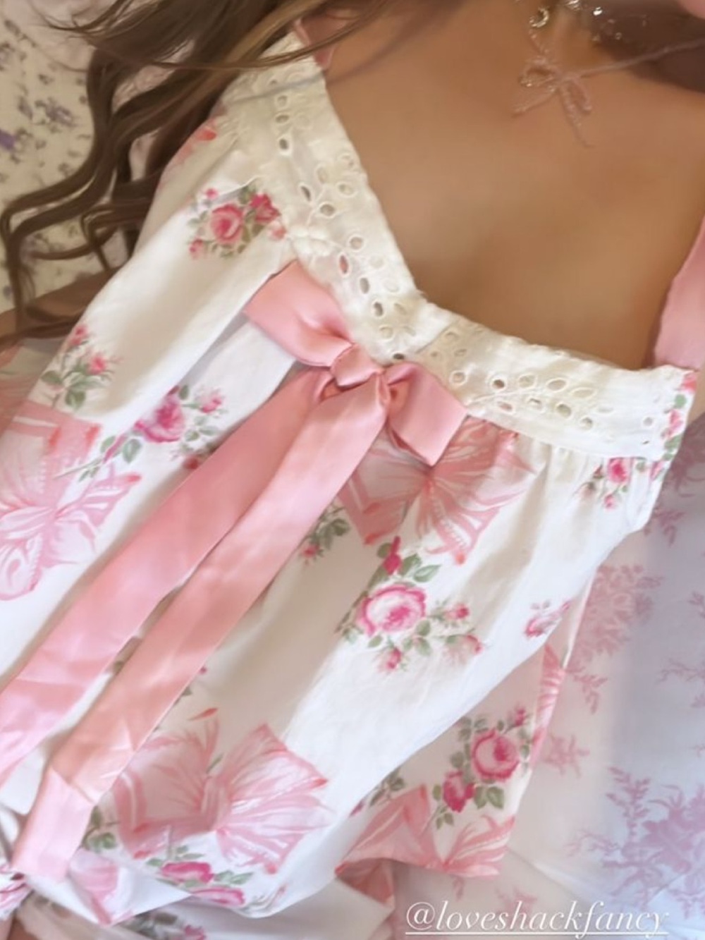 🎀 PJ Set Rosa Bow Pajama Bespoke Cami Boxer Set